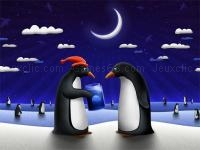 Christmas penguin slide