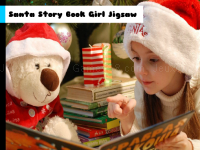 Santa story book girl jigsaw