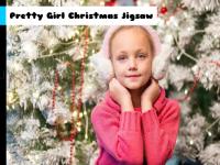 Pretty girl christmas jigsaw