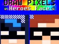 Draw pixels heroes face