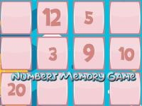 Memory game with numbers