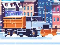 Snow plow trucks jigsaw